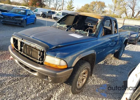2002 Dodge Dakota из США, поврежденный, VIN 1B7GG12X92S724030